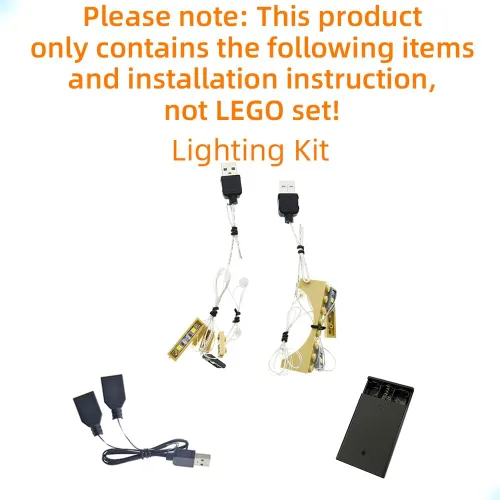 Vista 2 de GEAMENT Kit de luz LED para torre de astronomía de Hogwarts - Compatible con el modelo de bloques de construcción Lego 75969