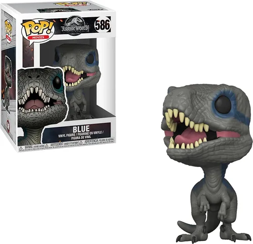 Vista 2 de Funko POP Jurassic World Fallen Kingdom - Figura de vinilo azul [Velociraptor] Pop (incluye funda protectora compatible con caja Pop Box)