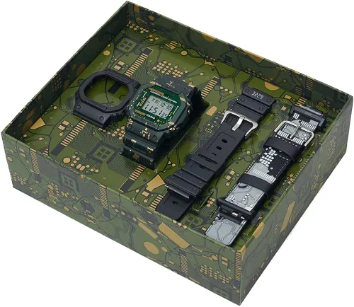 Vista 6 de Casio G-Shock - Reloj de cuarzo para hombre con correa de plástico color verde 24 modelo DWE-5600CC-3ER