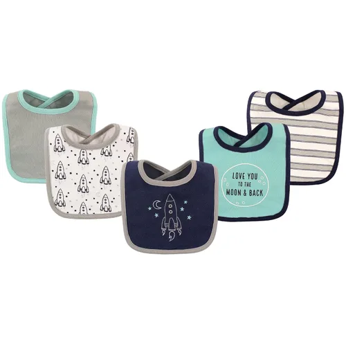 Vista 46 de Hudson Baby Baberos unisex de algodón para bebé, nube rosa, talla única (paquete de 2)