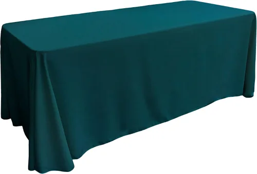 Vista 136 de LA Linen Mantel rectangular lavable de popelín de poliéster, resistente a las manchas y a las arrugas, cubierta de mesa 60x84, mantel de tela