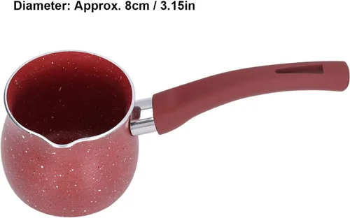 Vista 8 de Mini cacerola antiadherente para leche, calentador de mantequilla de 0.5 cuartos de galón con un solo mango, pequeña olla para hervir café