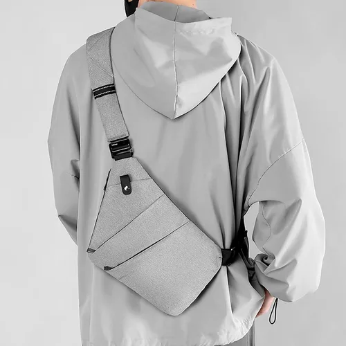 Vista 2 de Wander Plus - Bolsa de viaje antirrobo, bolsa antirrobo delgada bolsa cruzada, Gris