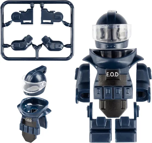 Vista 5 de Figuras de Soldados de Juguete de 4 Colores Traje de Desactivación de Bombas Armadura Traje E.O.D Juguetes Equipo Militar Minifigura Personalizada