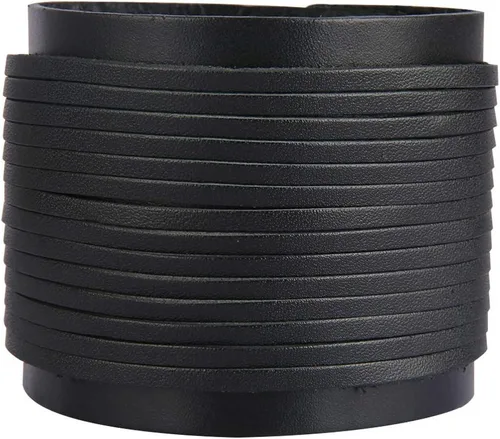 Vista 59 de Jeilwiy Pulseras de cuero punk para hombres, pulseras hechas a mano, brazalete ancho, joyería trenzada, color negro y marrón, ajustable, regalos