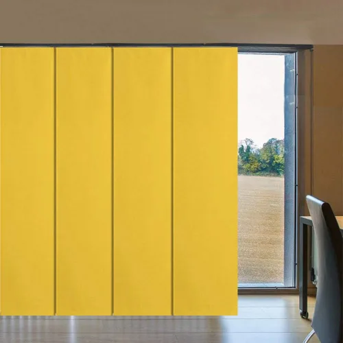Vista 17 de LETAU - Persianas corredizas 100% opacas con riel, hechas verticalmente para ventanas grandes, puertas corredizas, espacios abiertos y divisores