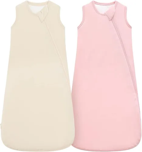 Vista 22 de HAPIU Saco de dormir unisex de rayón hecho de bambú TOG 1.0, cremallera premium de 2 vías, manta portátil para bebé All-Night Comfort, Buttery
