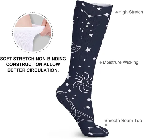 Vista 3 de Non Slip Comfortable Mid Calf Socks Indoor And Outdoor Socks Dress Decor Socks