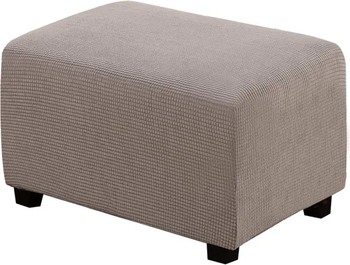 Vista 37 de H.VERSAILTEX Funda Deslizable para Otomana Rectangular Ajuste de Longitud 29"-34" Reposapiés Fundas Deslizables para Sofá Funda para Taburete