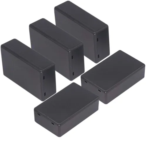 Vista 34 de Zulkit 12 cajas de proyecto de plástico ABS para proyectos eléctricos, caja de conexiones de energía, color negro, 1.97 x 1.10 x 0.59 pulgadas 12