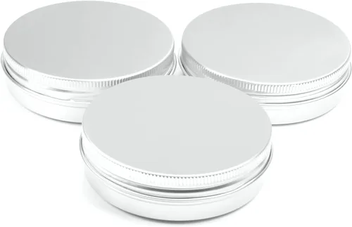 Vista 73 de Othmro Latas redondas de metal de 8.3 onzas, latas de aluminio, contenedores recargables de 8.5 fl oz, botellas de lata con tapa de tornillo
