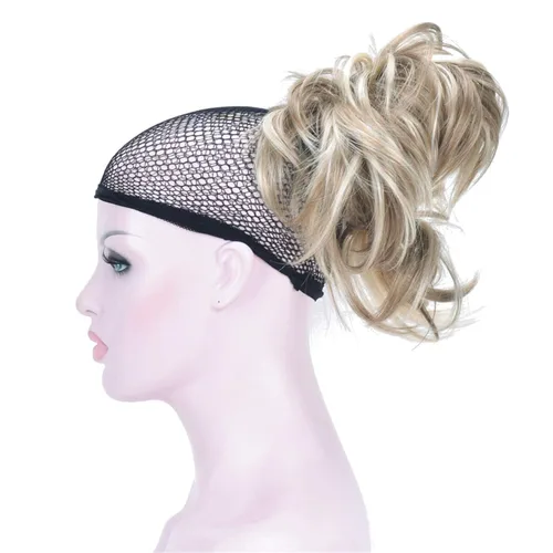 Vista 6 de Aimole Peluca de cabello sintético con clip y clip ajustable, extensiones cortas de cabello sintético (12TT26)