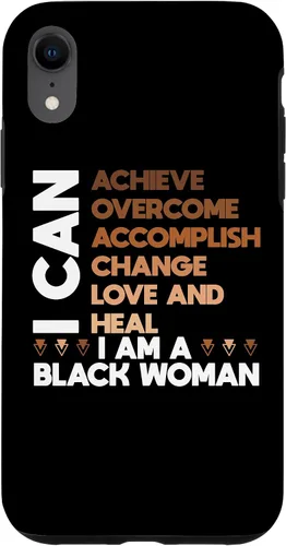 Vista 24 de iPhone 11 Pro Max poderoso negro mujer afirmación afroamericana orgullo caso