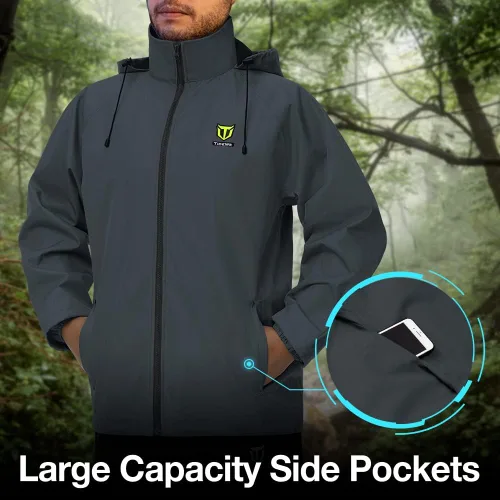 Vista 4 de TideWe - Traje de lluvia impermeable transpirable ligero conjunto de 2 piezas