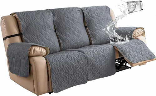 Vista 32 de Genina - Funda impermeable para sillón reclinable de dos plazas, funda antideslizante para sofá, funda para sofá reclinable de 2 plazas, funda