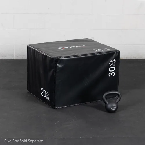 Vista 4 de Titan Fitness Pesa rusa de hierro fundido de 20 libras, fundición de una sola pieza, marcas LB, entrenamiento de cuerpo completo