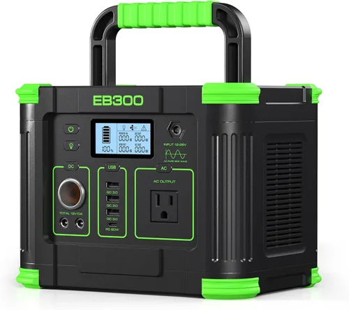 Vista 12 de Estación de energía portátil de 1000 W (pico de 2000 W), generador solar de 999 Wh, salida de CA de onda sinusoidal pura de 110 V con PD de 60 W
