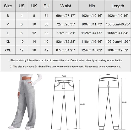 Vista 5 de UOCUFY Pantalones deportivos de pierna ancha para mujer, holgados, de pierna recta, con bolsillos, cintura alta, acampanados, de forro polar