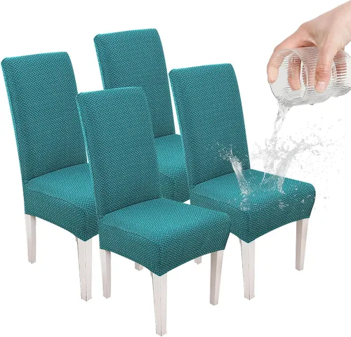 Vista 32 de Parsons - Funda para silla de comedor, funda desmontable para silla de sofá, funda retráctil (2, albaricoque)