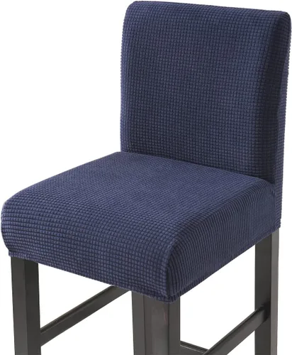 Vista 17 de Fundas para sillas de taburete, fundas elásticas para sillas de cocina, comedor, fundas para sillas de respaldo bajo con respaldo