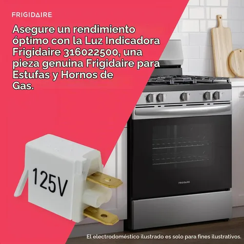 Vista 4 de Frigidaire 316022500 Luz indicadora para estufas de gas y estufas