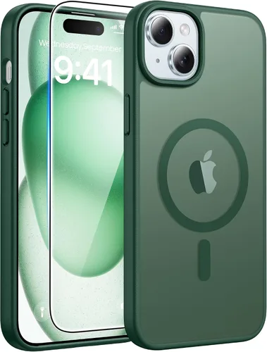 Vista 156 de FNTCASE - Funda para iPhone 16 Pro: magnética, mate, translúcida, de grado militar, protectora contra caídas, resistente, fina, duradera y a prueba