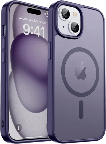 Vista 335 de zapica Funda magnética para iPhone Air, con protector de pantalla de vidrio templado, compatible con MagSafe, translúcida mate, a prueba de golpes