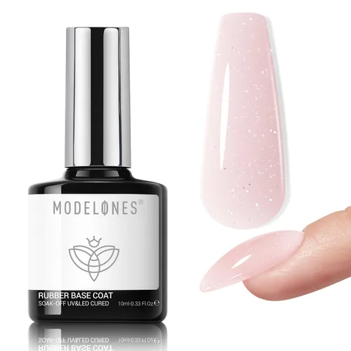 Vista 10 de modelones Base de goma y capa superior de gel para uñas débiles curado en U Transparente