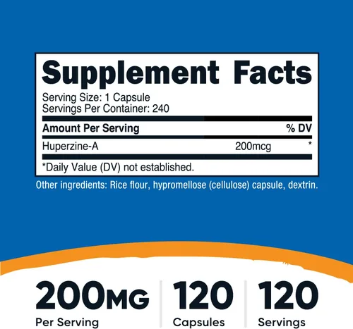 Vista 2 de Nutricost Cápsulas de Huperzina A 200 mcg, 240 Cápsulas - Sin OMG, Apto para Vegetarianos
