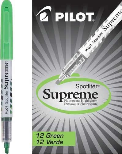 Vista 7 de Pilot Spotliter Supreme - Resaltadores fluorescentes, punta de cincel, amarillo, paquete de 12 (16008)