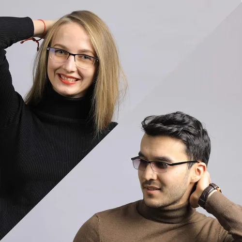 Vista 5 de LUFF 4pairs Reading Glasses Men Blue Light Computer Readers UV400 Eyeglasses Spring Hinges