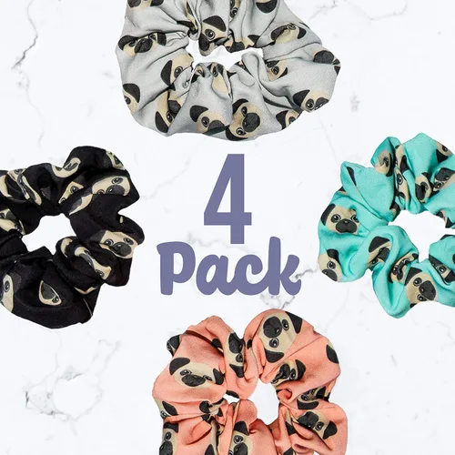 Vista 4 de Scrunchies - Bandas elásticas redondas de algodón para el cabello - Lazos para el cabello - Accesorios para el cabello para niñas - Regalos