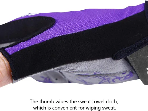 Vista 8 de DuShow Guantes de ciclismo para mujer, guantes de ciclismo acolchados de gel de medio dedo para mujer, ciclismo de montaña, carretera, ciclismo
