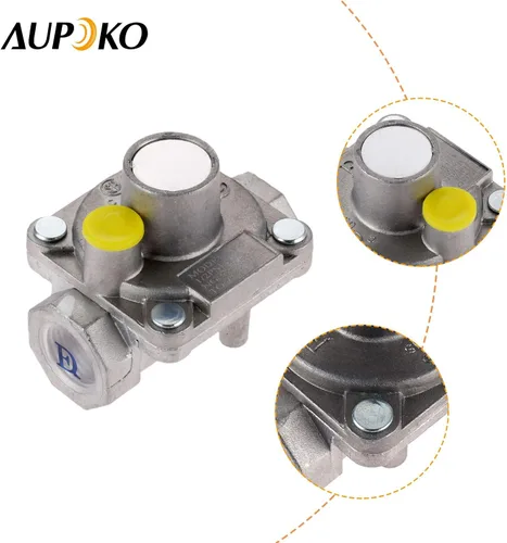 Vista 7 de Aupoko Regulador de gas de 3/8"/1/2", regulador de baja presión de parrilla de gas natural de 3/8"-18NPT/1/2"-14NPT, se adapta a pozo de fuego LP a