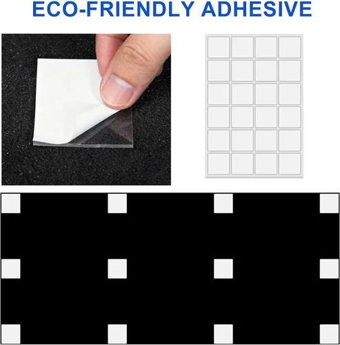 Vista 5 de Acoustic Panels Pack of 2, Sound Proof Foam Panels for Walls, Noise Sound Dampening Foam with Media Room Home Office Recording Room, Black, 48 x 24