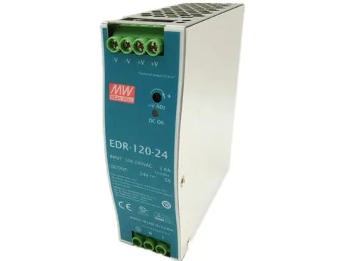 Vista 6 de Mean Well EDR-120-24 Fuente de alimentación de riel DIN de salida única 24V 5 Amp 120W