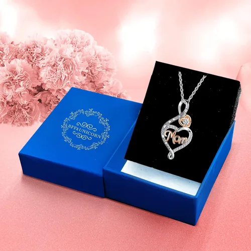 Vista 6 de BFF&UNICORN - Collar de plata de ley S925, regalo para la abuela, nana y madre