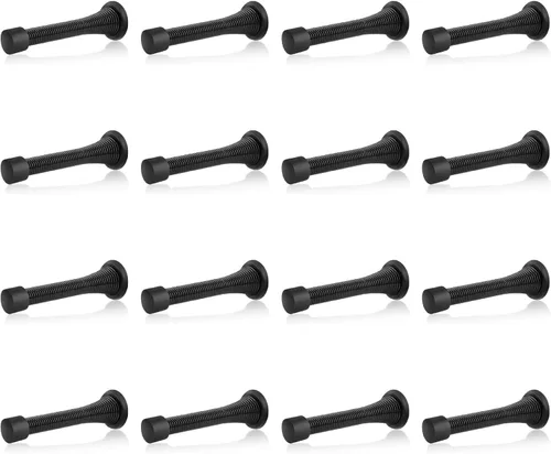 Vista 7 de HOMOTEK Paquete de 1 tope de puerta de resorte con parachoques de goma de 3-1/8", resorte flexible de servicio pesado, tope de puerta de pared