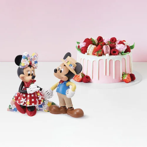 Vista 7 de Enesco Disney Showcase - Figura botánica de Mickey y Minnie Mouse tomados de la mano, 6.69 pulgadas, multicolor