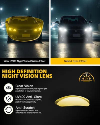 Vista 6 de LVIOE Gafas de sol polarizadasgafas de conducción de visión nocturna para mujeres LN010