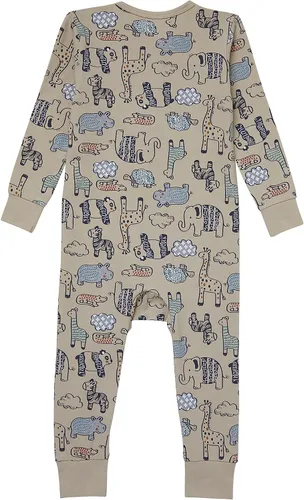 Vista 2 de Hanes Baby Pure Comfort Organic Playsuit, Sleep & Play Infant Long Sleeve Footless Cotton Pajamas, Boy & Girl