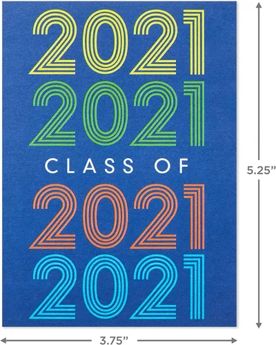 Vista 6 de Hallmark Invitaciones para fiesta de graduación 2021, 20 invitaciones con sobres (azul retro)