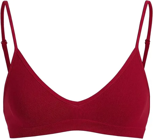Vista 7 de SweatyRocks Bralette Triangular para Mujer con Escote Pronunciado Sujetador con Cuello en V Sin Cables Sin Relleno Suave Cómodo para Uso Diario
