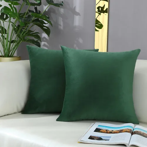 Vista 20 de mixeoo Comfy - Juego de 2 fundas de almohada decorativas de terciopelo grueso sólido y grueso, súper suaves, decoración del hogar para sofá, sala