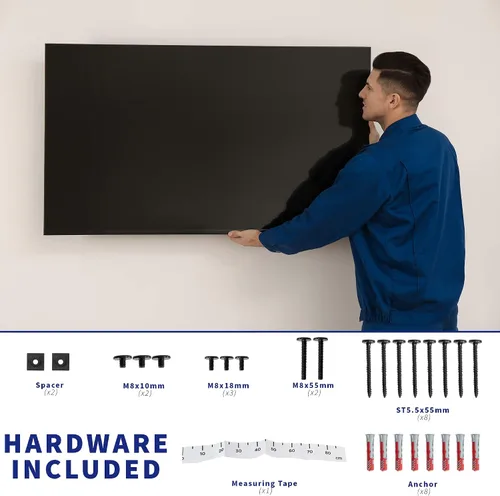 Vista 8 de VIVO Soporte de pared plano para TV Micro-Gap diseñado para Samsung Neo QLED 2021-2023 de 43 a 85 pulgadas (excluyendo la serie QN95C) y más, perfil