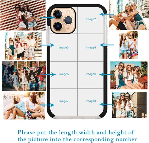 Vista 2 de Funda de teléfono personalizada para iPhone 11 Pro Max personalizada con collage de múltiples imágenes, fundas resistentes a los arañazos, a