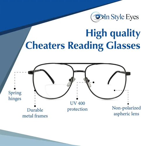 Vista 3 de In Style Eyes Just Chillin' Aviator - Gafas de lectura bifocales