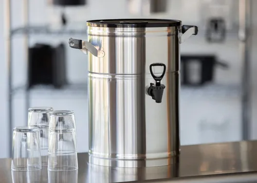 Vista 2 de Service Ideas ITS3GPL Urna de té redonda, acero inoxidable, NSF, 3 galones, cepillado ITS3GPL in Brushed Finish