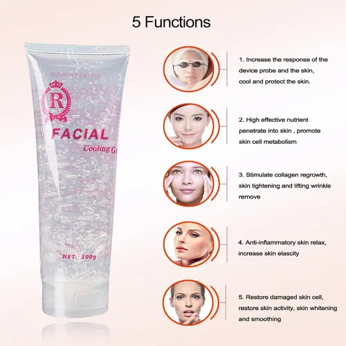 Vista 6 de Uso de gel de enfriamiento con dispositivo de depilación láser y máquina facial de radiofrecuencia RF para mujeres y hombres 300ML