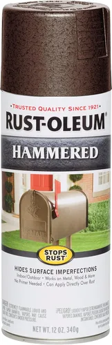 Vista 32 de Rust-Oleum 7215830 – Pintura en aerosol con efecto martillado para prevención del óxido, 12 oz (340 g), color negro